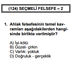 aol acik ogretim lisesi 124 secmeli felsefe 2 2 dnm online soru cozum sayfasi