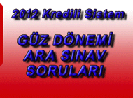 AF 2012 Gz Dnemi Ara Snav Sorular ve Cevaplar